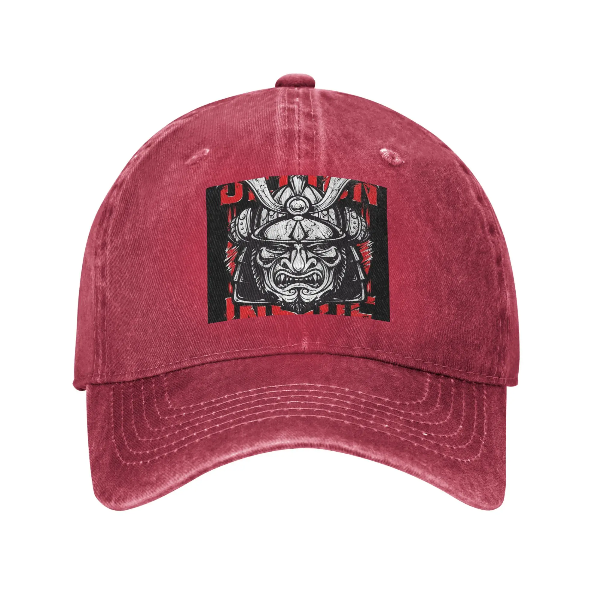 Awesome Samurai Demon Gold Denim Fabric Cap Casual Baseball Caps Adjustable Hat Summer Unisex Baseball Hats