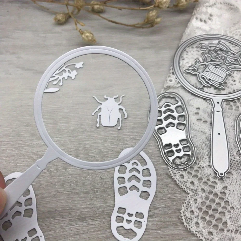 

1pcs metal cutting dies cut die mold magnifier decoration Scrapbook paper craft blade punch stencils dies