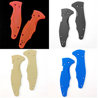 1 Pair Custom G10 Handles Grip Patches Scales for Spyderco Yojimbo2 C85 Folding Knife Parts Make Accessories 3 Colors