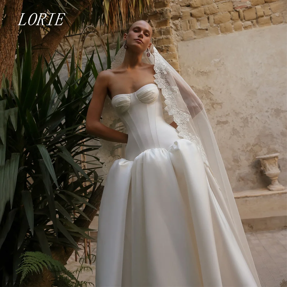

LORIE Luxury A Line Wedding Dress Graceful Sweetheart Bridal Dresses Fine Pleats Wedding Gown Customized 2026