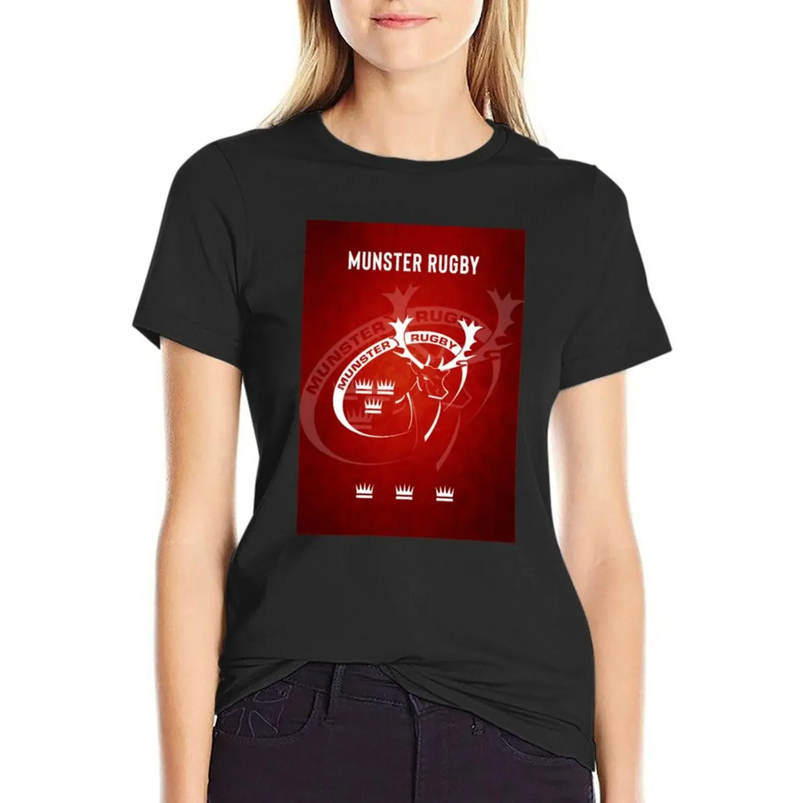 Munster Rugby T-shirt cute tops summer tops Women t shirt