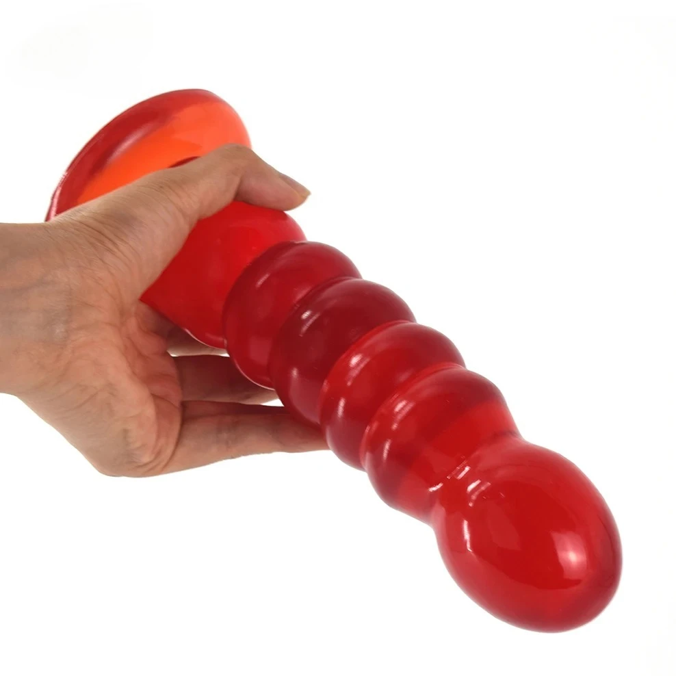 New Anal beads Wine Red Butt Plug With Suction Cup Gay Anus Masturbator Fetish Erotic Sex Toys Vagina Stimulator Dildos