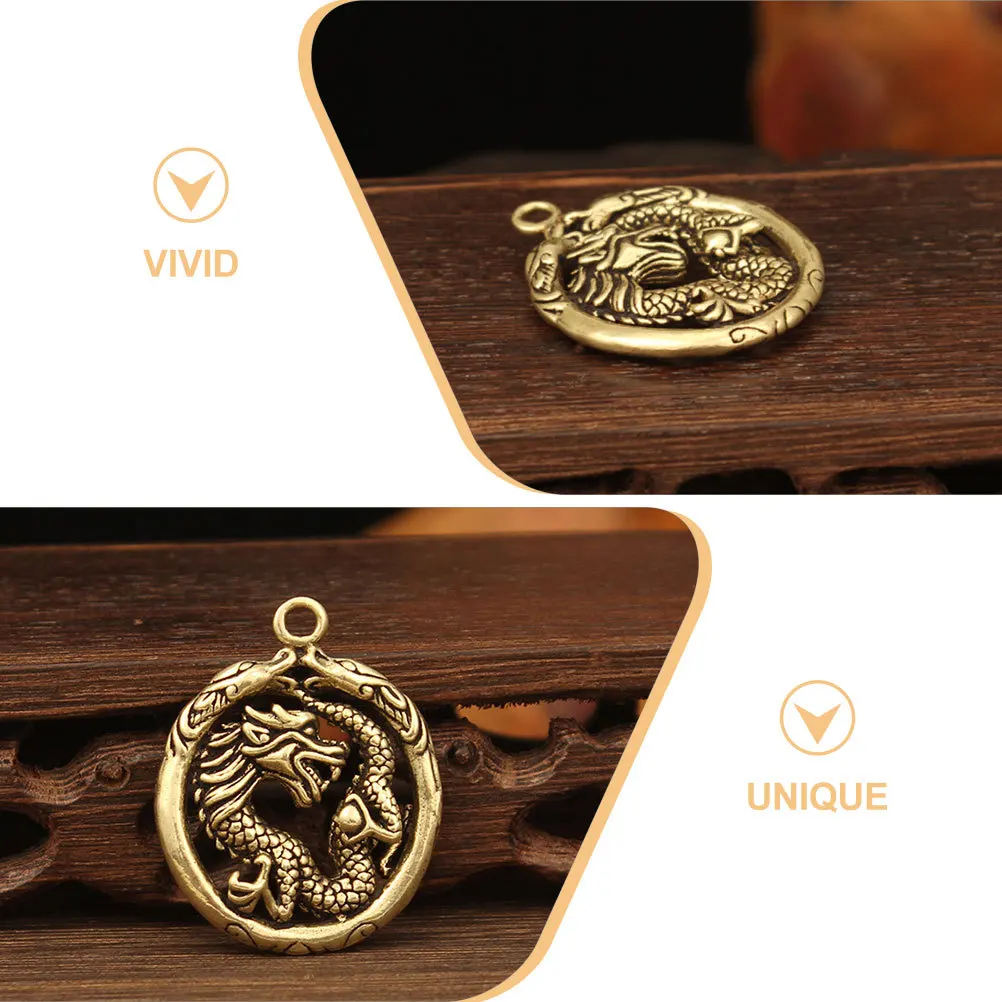 

8 шт. латунный кулон в виде дракона, подвеска, винтажное металлическое подвесное ожерелье с отверстием, изготовление подвески для DIY ювелирных изделий, украшения