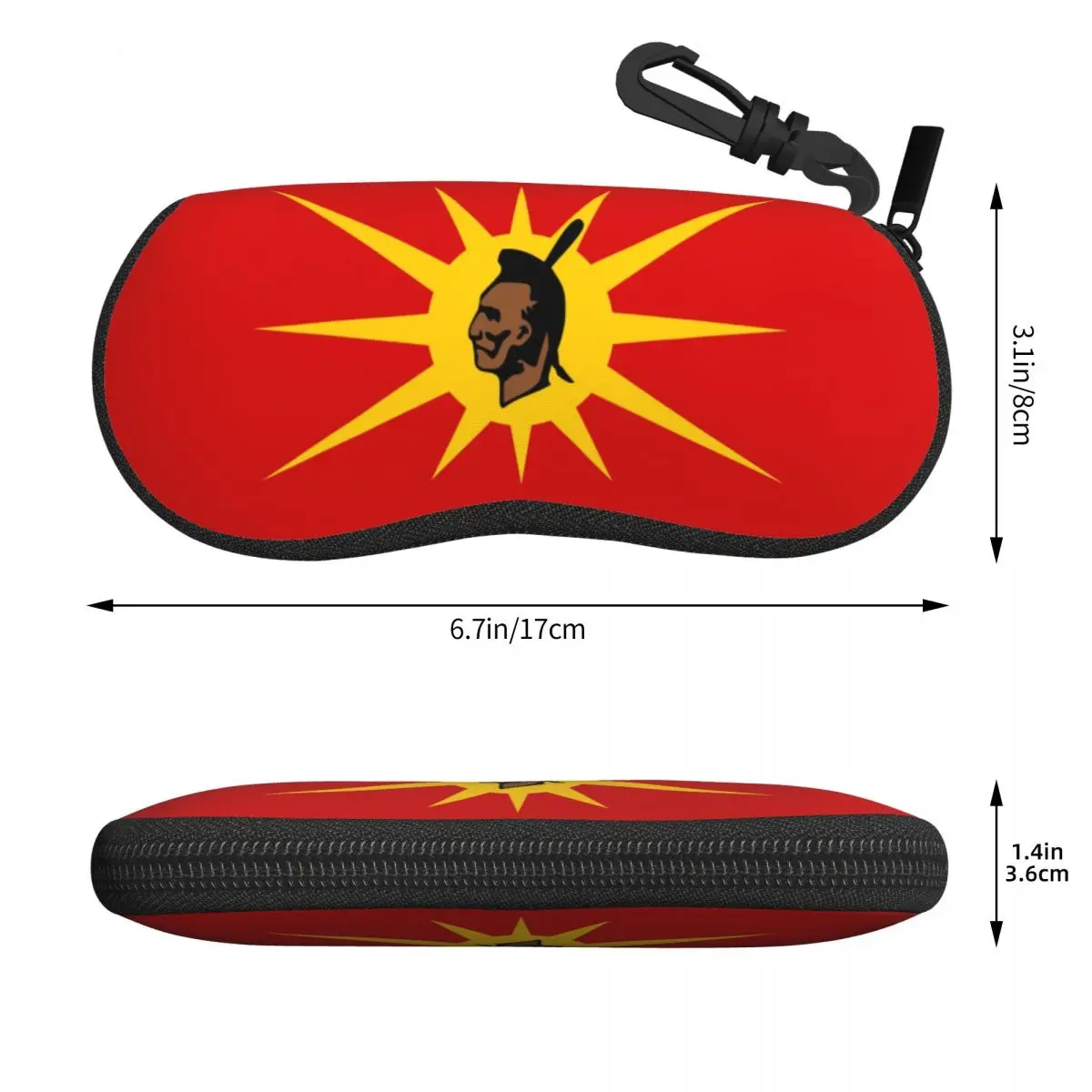 Custom Mohawk Warrior Flag Shell Glasses Case Unisex Fashion Iroquois Canada Indigenous Eyeglasses Case Sunglasses Protector Box