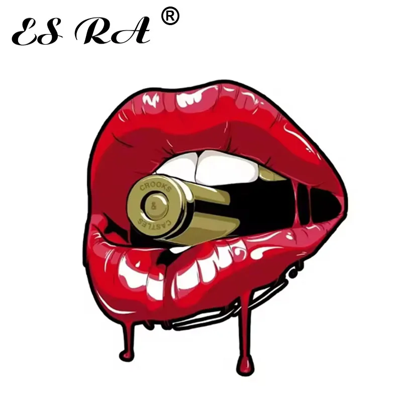 

Bullet Sexy Red Lip Car Sticker Personalized And Fun Decals For Creative Decoration Of Car Body Bumper Rearview Mirror