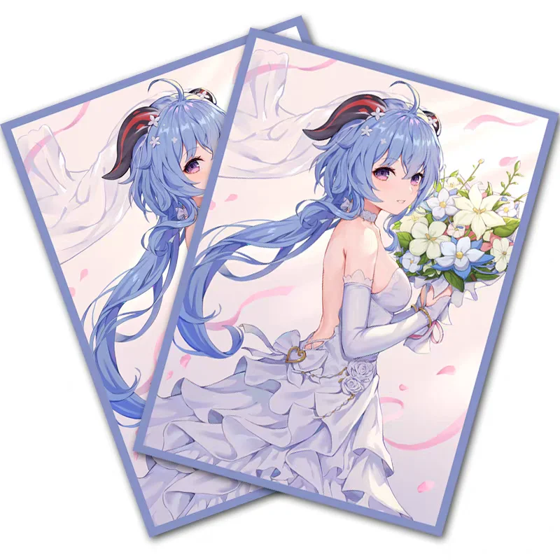 60PCS 67x92mm Genshin Impact Game GanYu Anime Card Sleeves Board Game Cards Protector Cards Shield for MGT WS Trading Cards