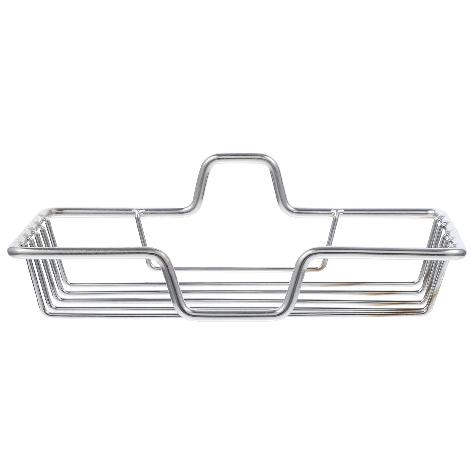 

2pcs Stainless Steel Dish Holder Wall Mounted Self-Adhesive Holder With Drain Bathroom Kitchen Soap Rack Organizer Metal