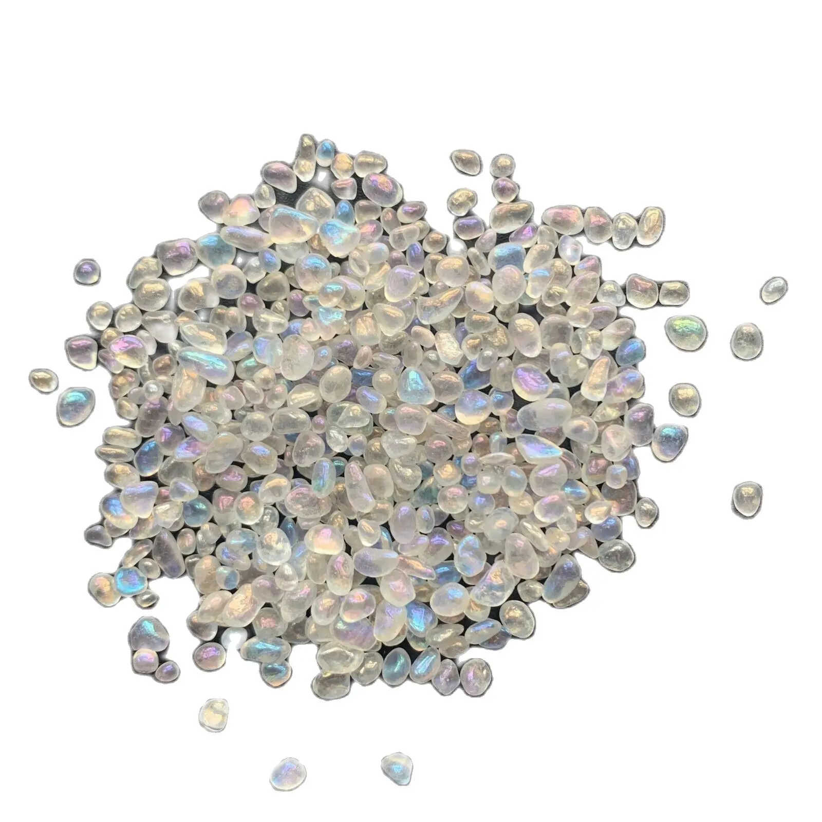 Angel Aura Quartz Crystal Tumbled Chips Stone Crushed Pieces Irregular Shaped Stones