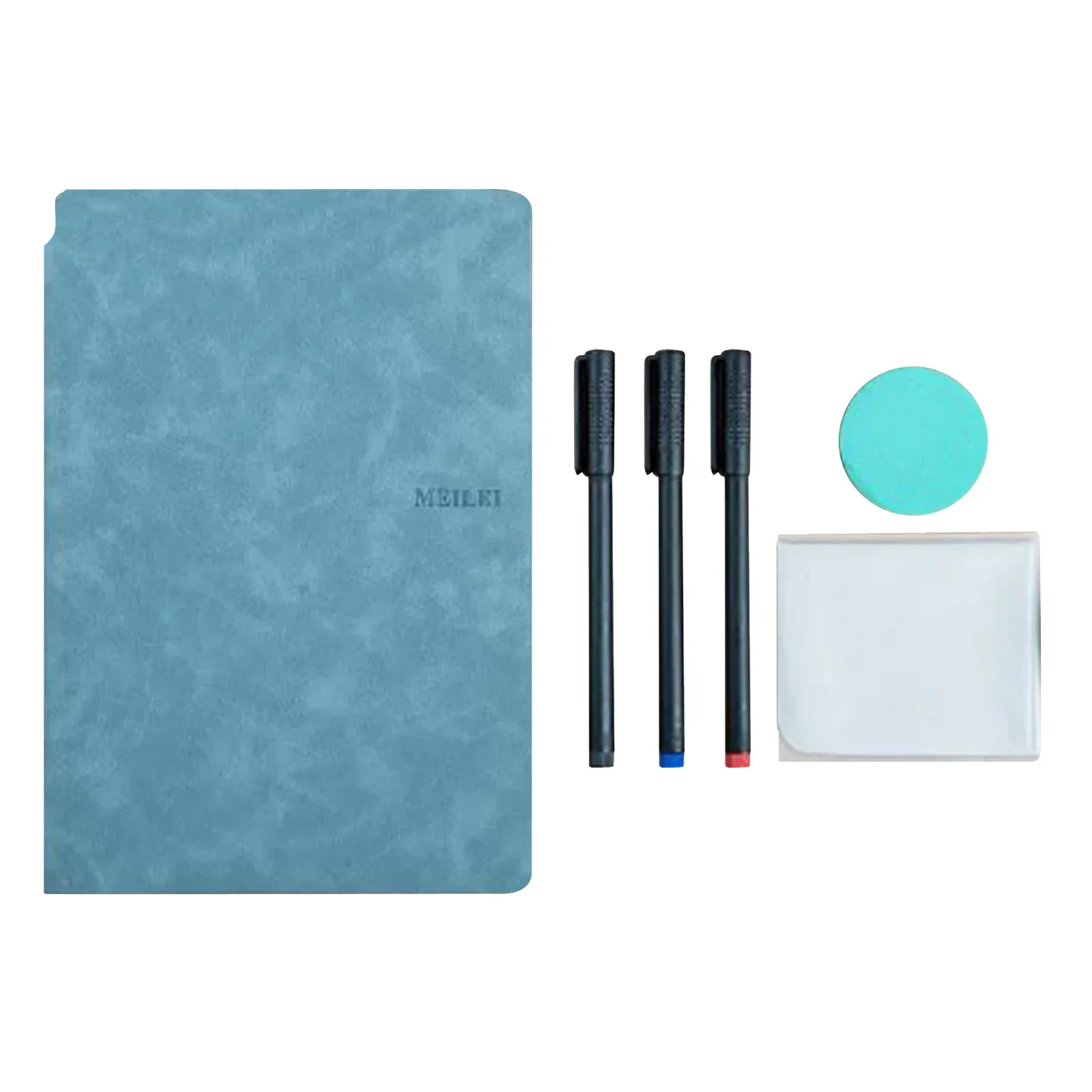 Imagem -05 - Reutilizável Whiteboard Notebook Conjunto com Caneta Apagar Pano Memo Pad de Couro Planejador Semanal Portátil Elegante Material de Escritório a5 Novo