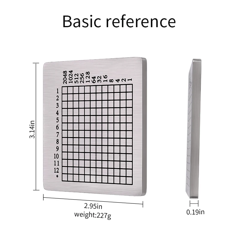 Dot Matrix Style BIP39 Mnemonic Plate Bitcoin Mining User Special Cold Wallet Recovery Phrase Storage