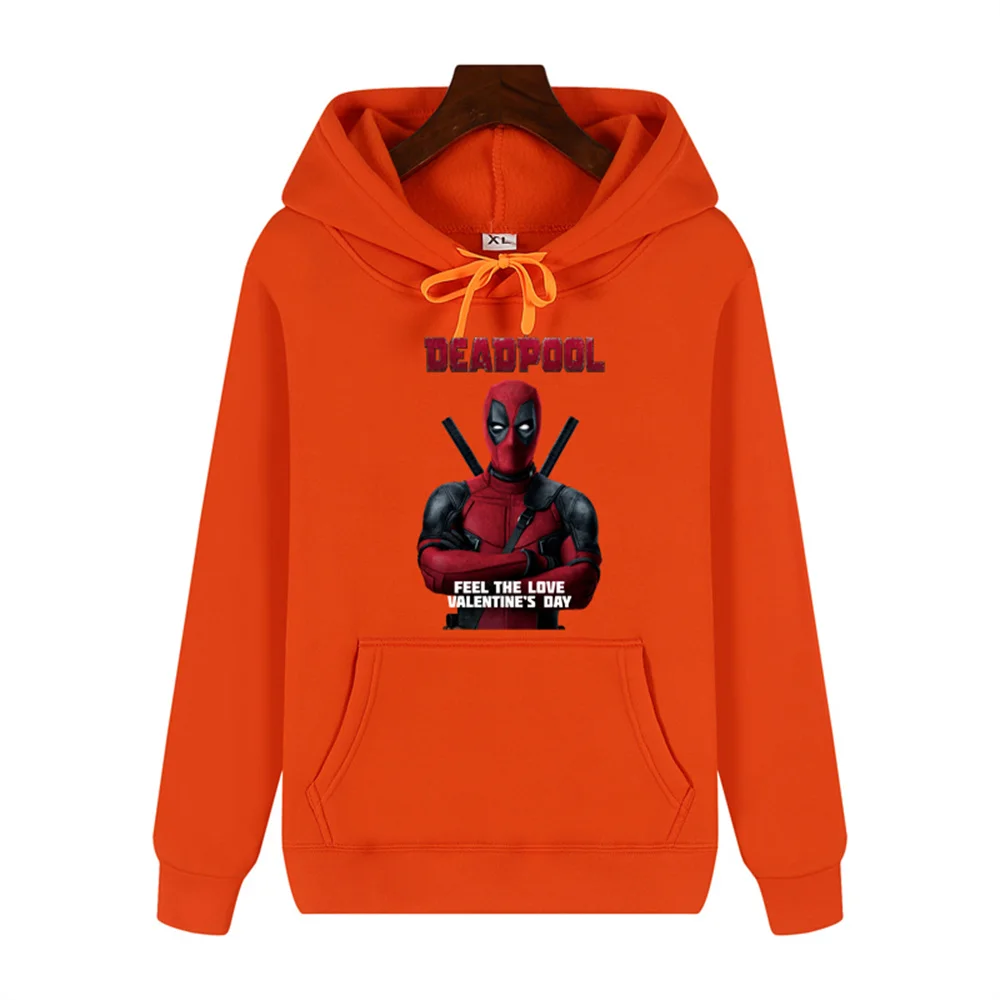 Super cool Marvel Deadpool Print Autumn/Winter Comfortable Soft Thickened men\'s high quality casual fashion warm street hoodie