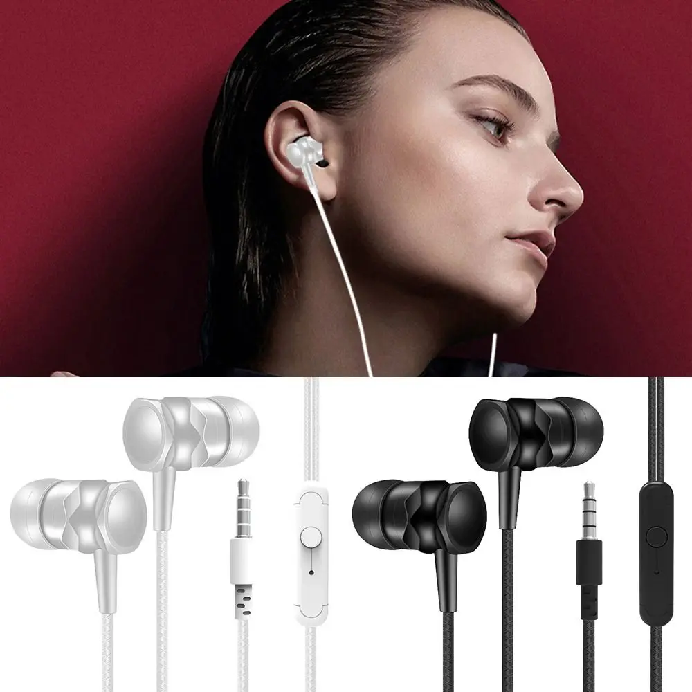 3.5mm In-ear Headphones Portable Stereo in Ear Earphone High Definition Noise Canceling InEar Microphone