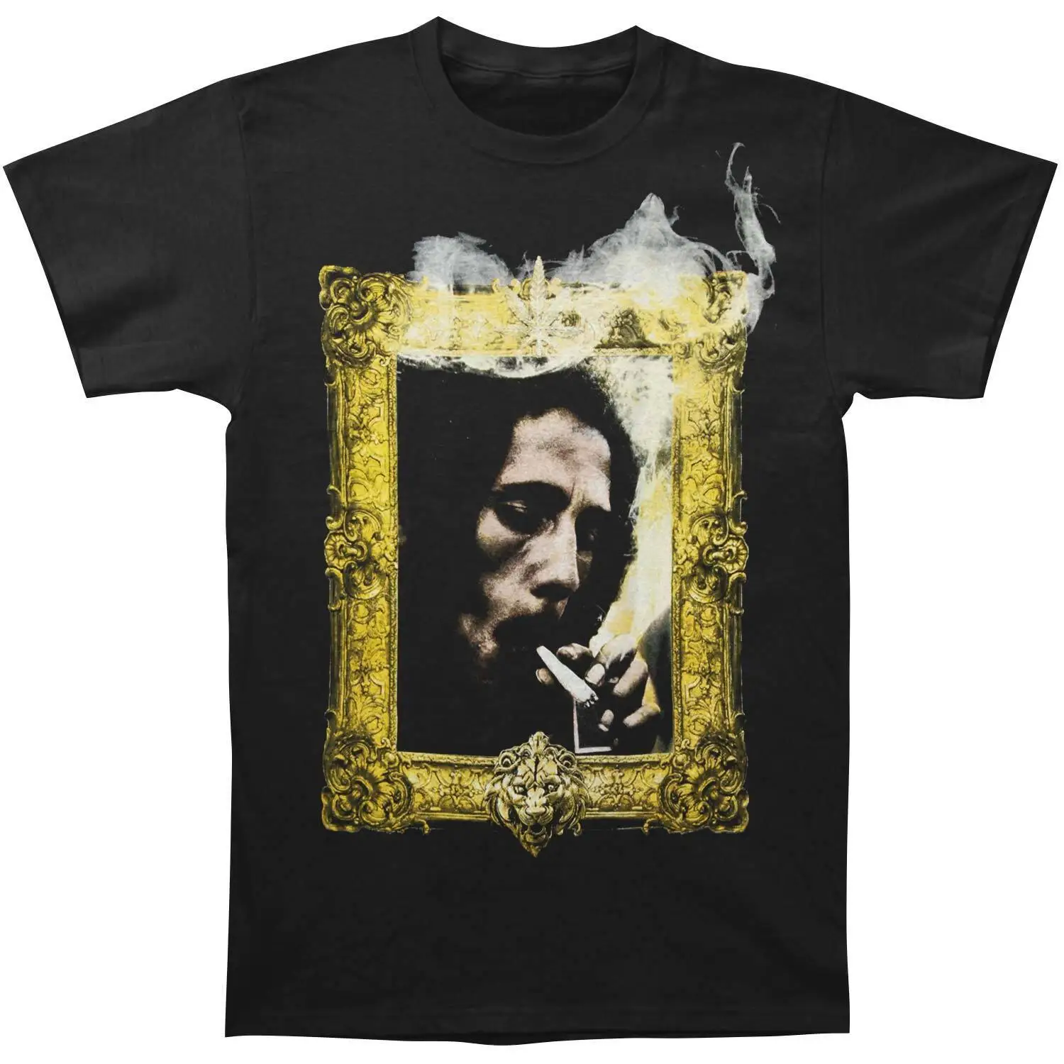 Men's Bob Marley Frame Smoke T-shirt Small Black