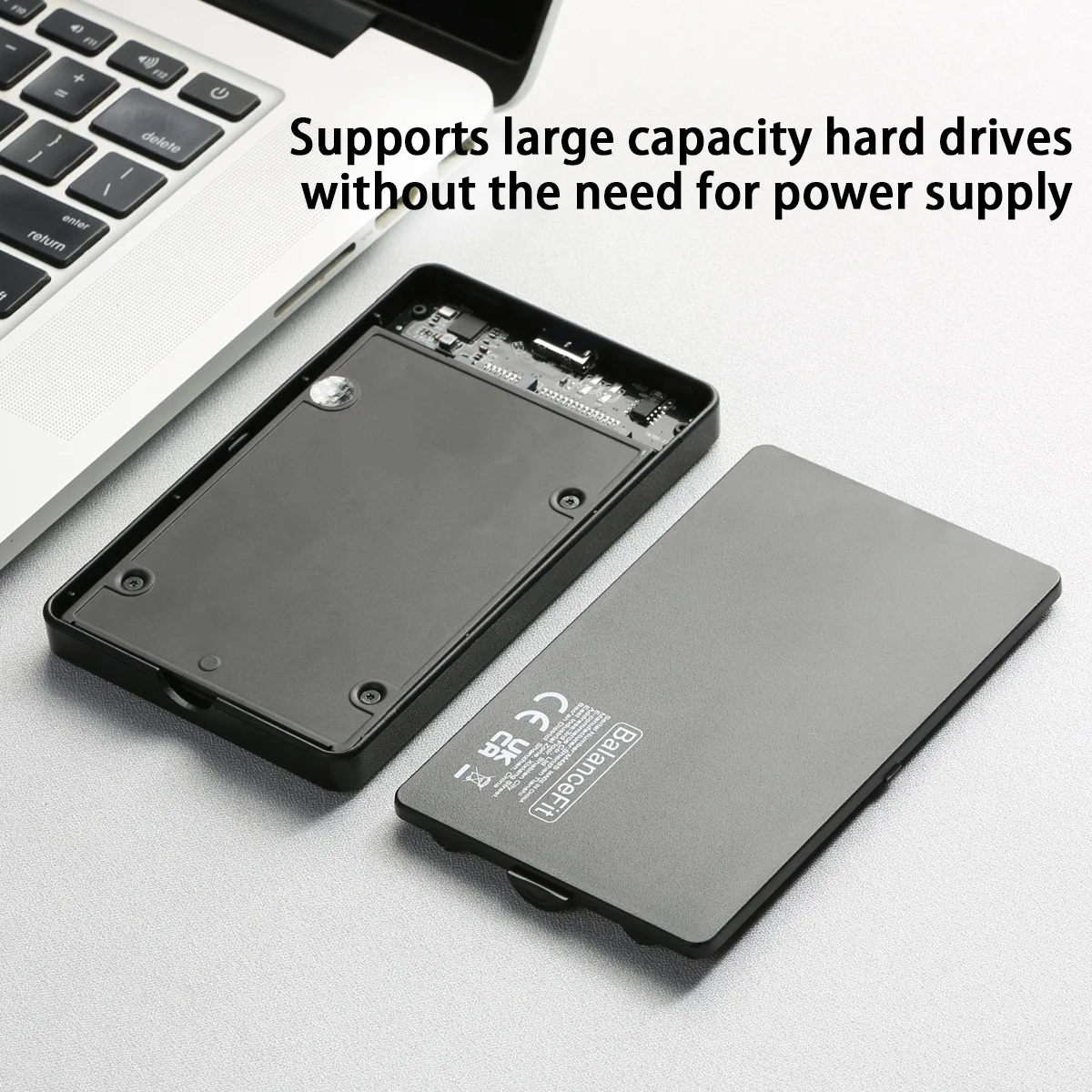Obudowa na dysk twardy USB 3.0, 5 Gbps, 2,5 cala, SATA do USB 3.1, UASP, przezroczysta, przenośna obudowa na dysk twardy, bez użycia narzędzi, do laptopa/PC