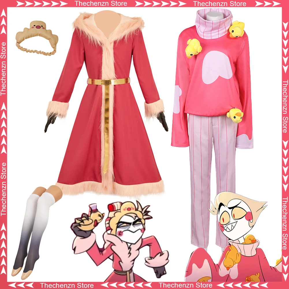 

Fancy Dress S2 Lucifer Cosplay For Men Bathrobe Pajamas 2025 TV Hell Hotel Costume Halloween Women Man Fantasia Party Outfits