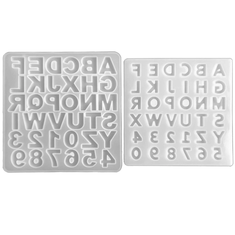 Mini Number Letter Pendant Silicone Mold Epoxy Resin Mold DIY Keychain Earrings Jewelry Making Tools for Making Crafts R3MC