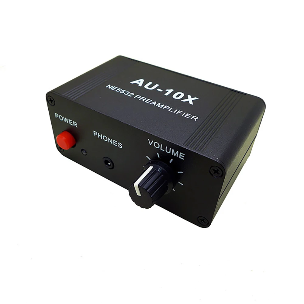 Imagem -05 - Pré-amplificador para Música Sinal de Áudio Pré Amplificador Ganho 20db Rca 35 mm Auscultadores Som do Telefone Controle de Volume dc 12v Ne5532