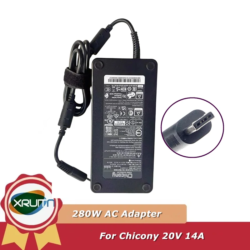 

Chicony A18-280P1A 20V 14A 280W Power Supply AC Adapter for MSI GP76 GE66 GE76 GP66 Leopard 11UG-688 Charger Adaptor