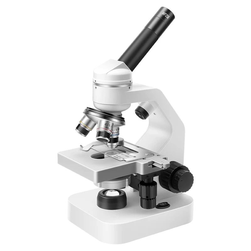 Monocular microscope observation of bacterial cells professional optical experiment primary and secondary school children scient