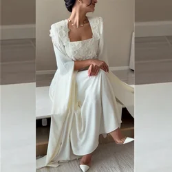 Customized Intricate Sparkle Jersey Applique Flower Beading A-line Square Neck Midi Dresses Celebrity Dresses Chinese Style Matc