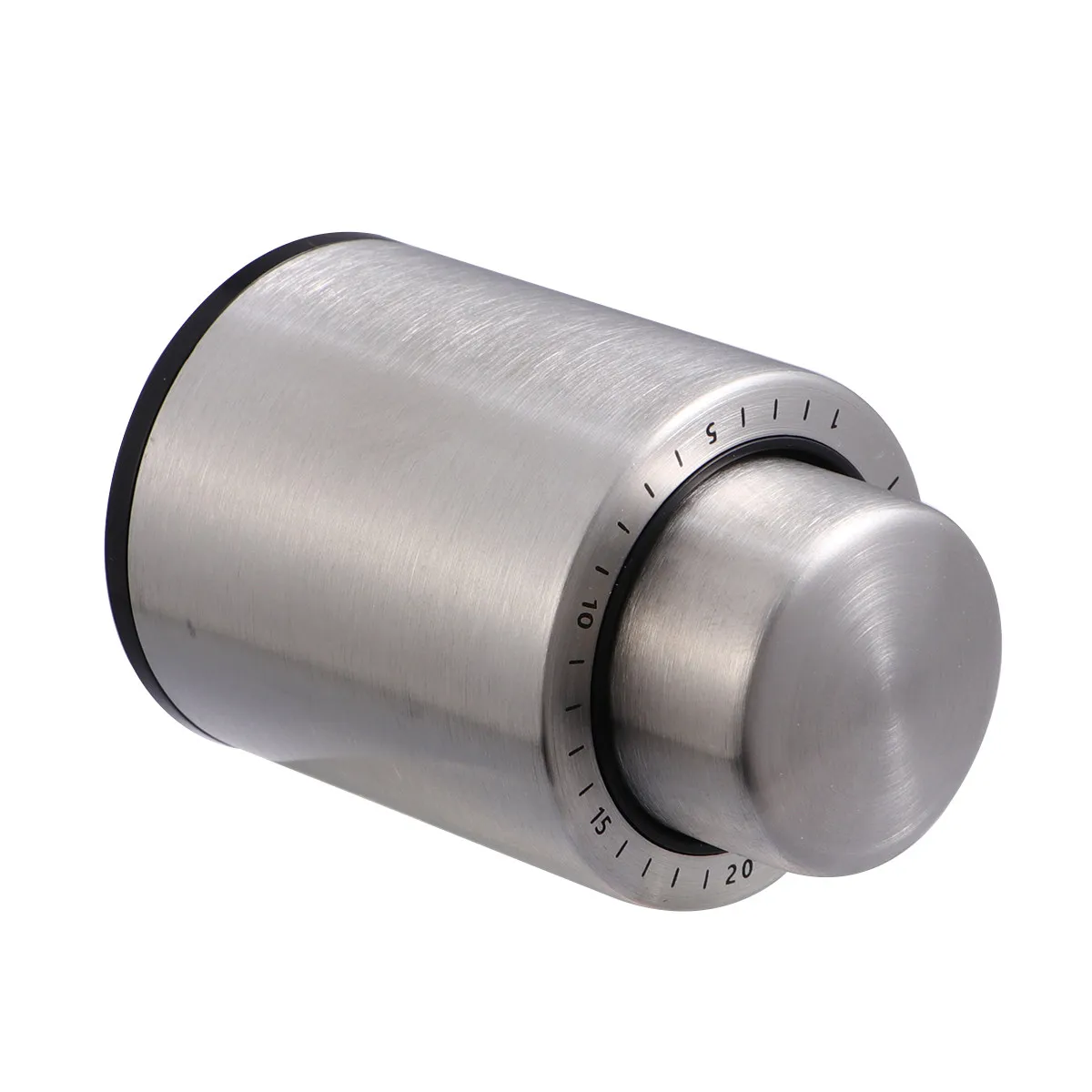 Press-Type Vacuum Wine Stopper Silver Reusable Air-Tight Seal Wine Preservation Plug with Date Scale for Home Bar Restaurant