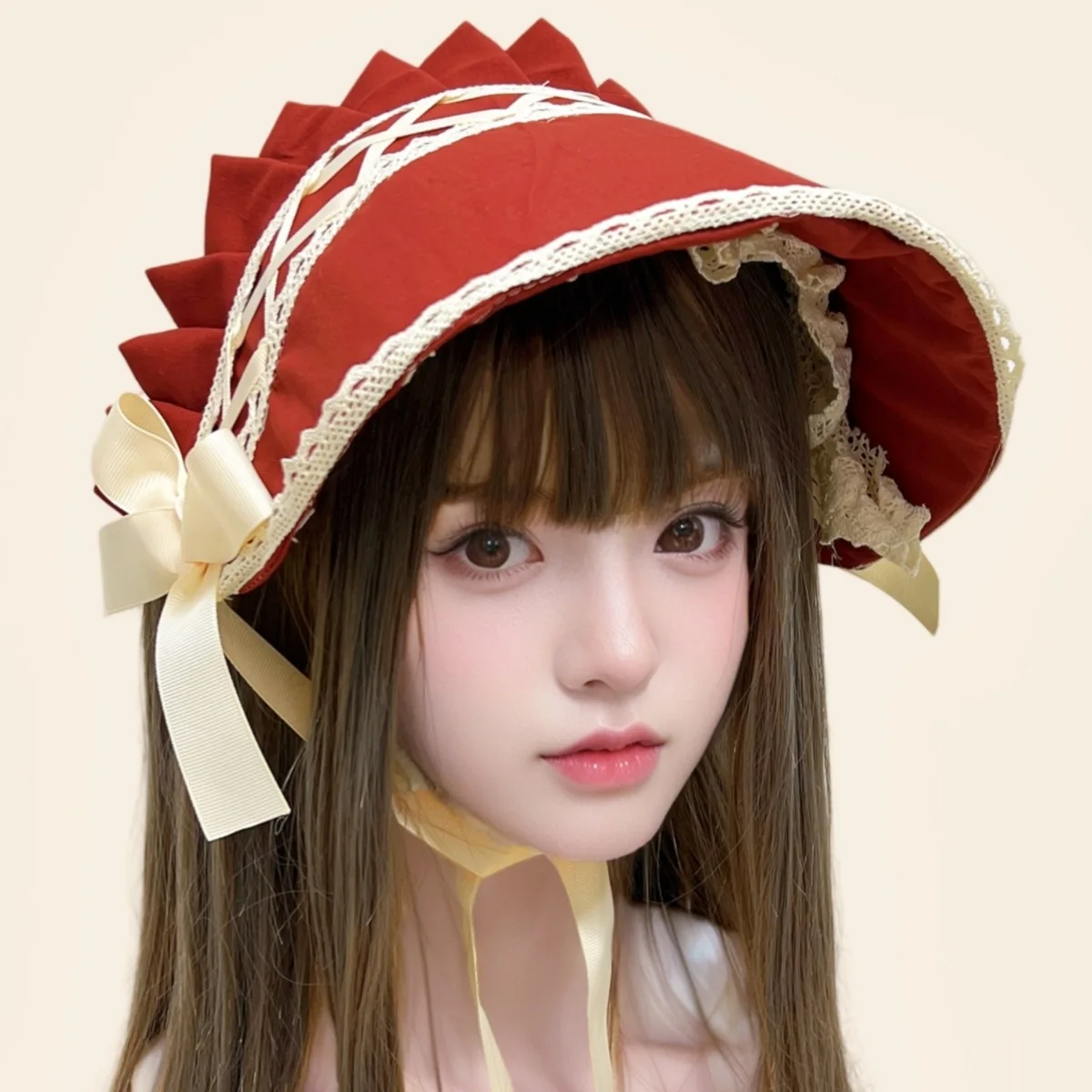 Lolita Hat Lace Bow Bnt Handmade Lovde Hair Hat Knight Doll LOLITA Accessories