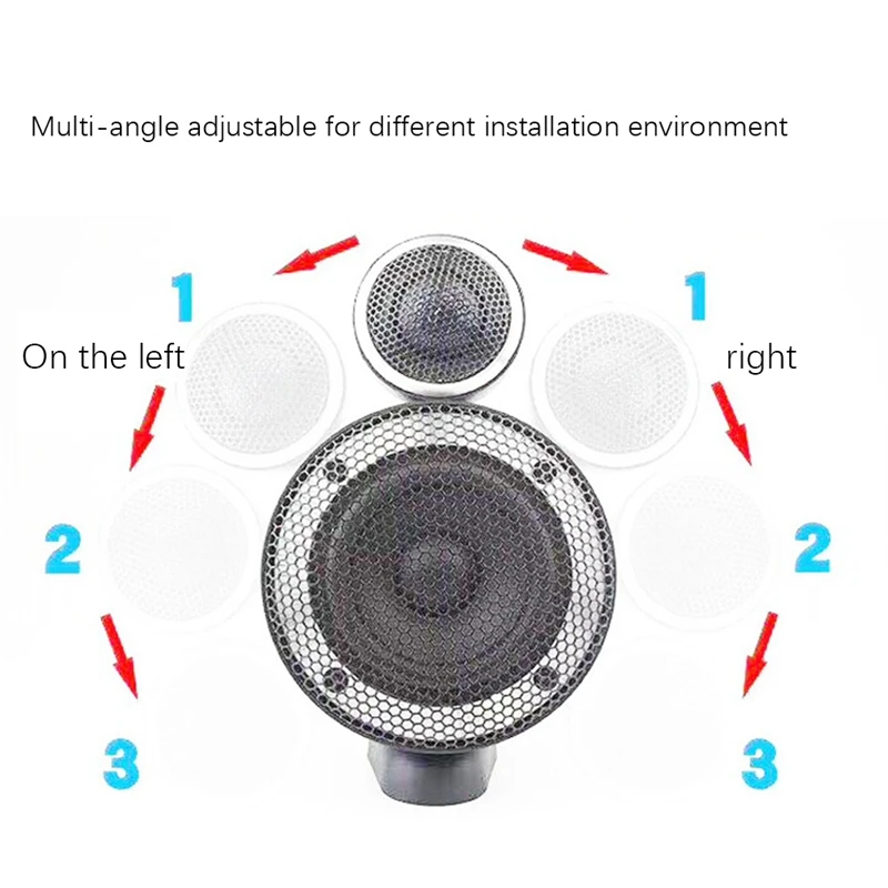 Staffa per altoparlante Midrange A tre vie per auto da 3.5 pollici Base per Tweeter per auto Audio per auto staffa per stampo A tre vie A-Pillar