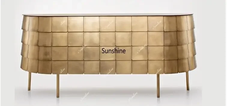 Italian light luxury entrance dining side cabinet post-modern decorative cabinet  FT