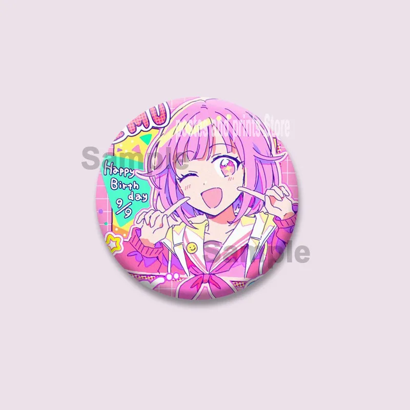Custom Game Project Sekai Fanart Brooch Tenma Tsukasa Momoi Airi Lapel Badge Cartoon Backpack Jewelry Pins Gift for Kids Friends