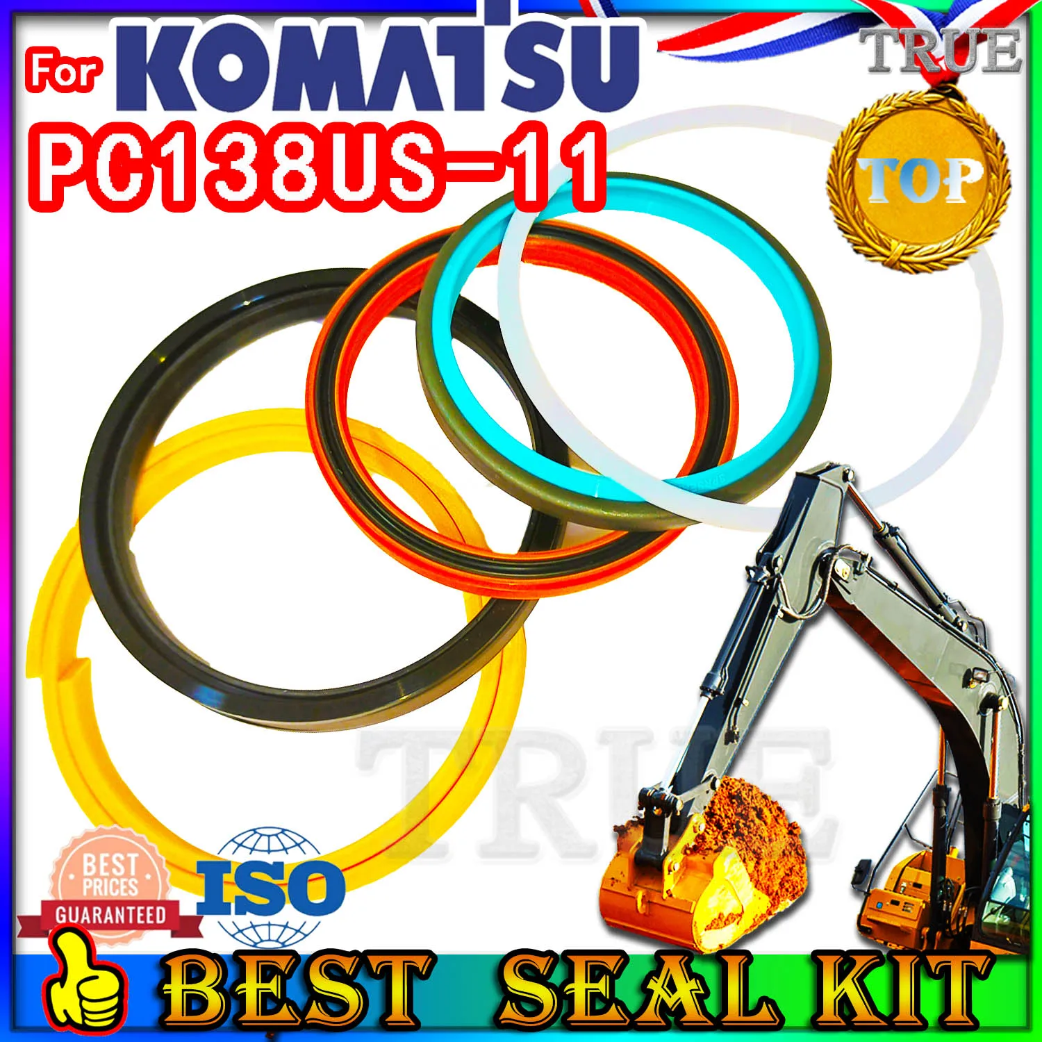 

For KOMATSU PC138US-11 Oil Seal Repair Kit Boom Arm Bucket Excavator Hydraulic Cylinder PC138US 11 Manufacturers Fix Best Mend