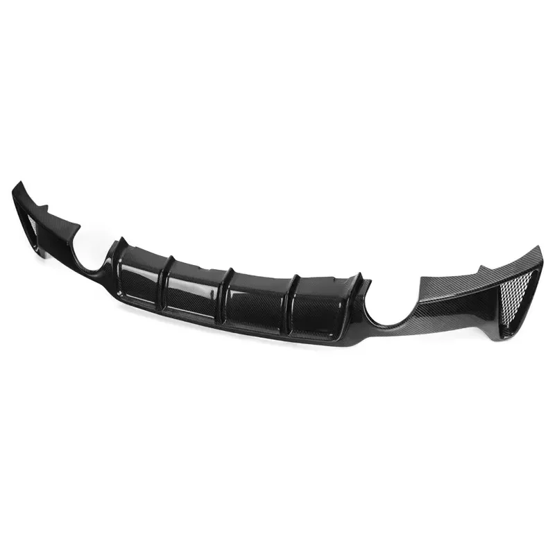 for BMW 4 Series F32 F33 F36 Diffuser M Performance Style Carbon Fiber Car Bumper Double Side Single Outlet