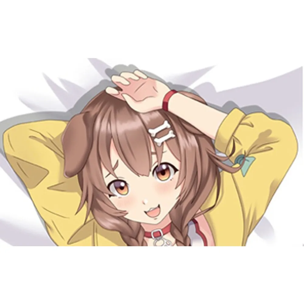 Inugami Korone Anime Dakimakura Cover Double‑Sided HD Print Long Hugging Body Pillowcase Soft Peach‑Skin Fabric