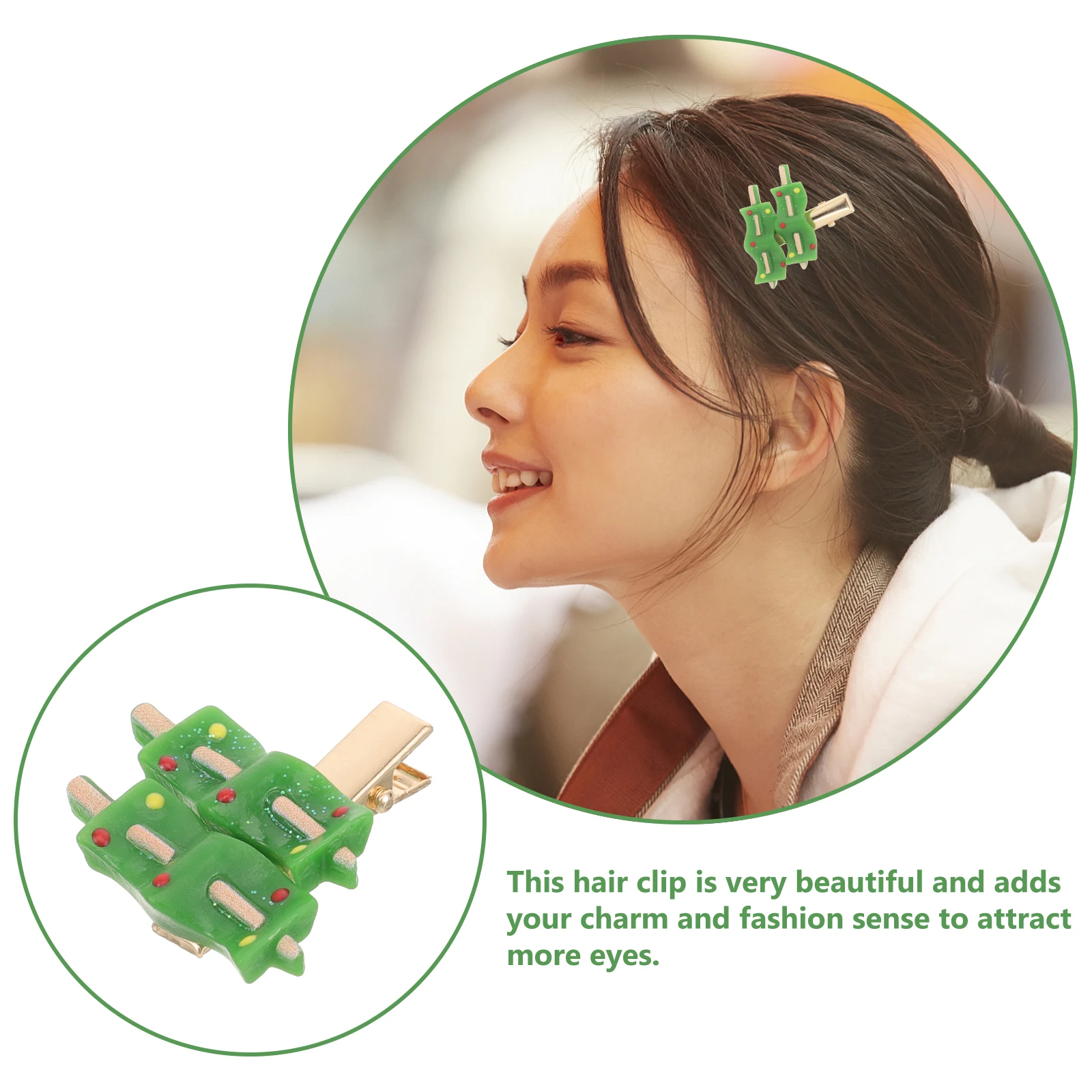 

3pcs Simulation Food Hairpins Cartoon Hair Clips Cute Lightweight Resin Plastic Girls Women Daily Wearing Party Occasions Small