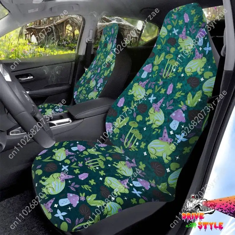 

Witchy Swamp Car Seat Covers Universal Environmentally Friendly Interior Decorations Comfortable Breathable Car Seat Covers