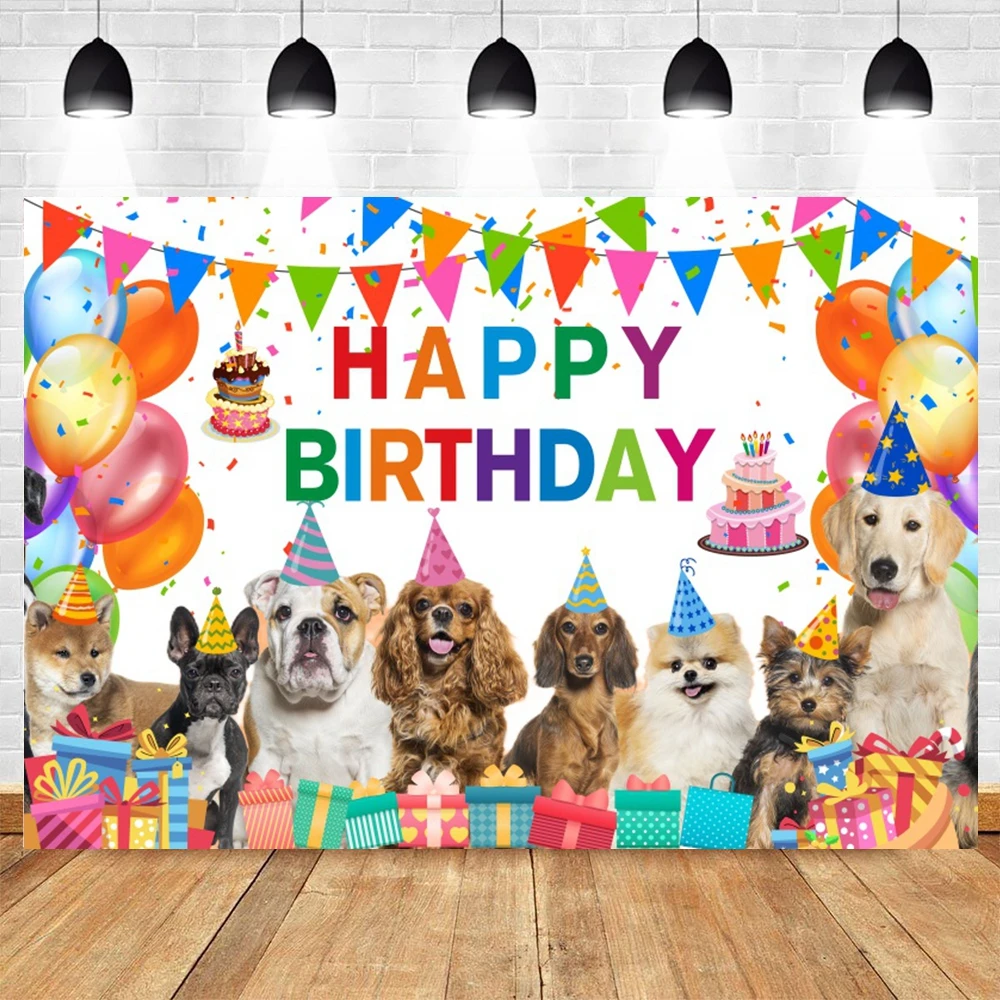 แมวสุนัขสัตว์เลี้ยง Birthday Party ฉากหลังการถ่ายภาพ Let's PAW-TY บอลลูนพื้นหลังถ่ายภาพ Photocall สตูดิโอถ่ายภาพ