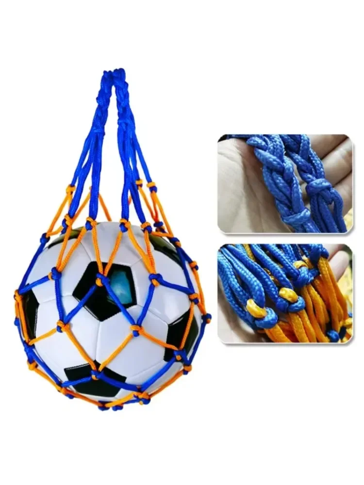 Sac en filet de balle en maille de Nylon 1P, fourre-tout de rangement épais pour le basket-ball, le Football des jeunes, les Sports de plein air et le Calcio
