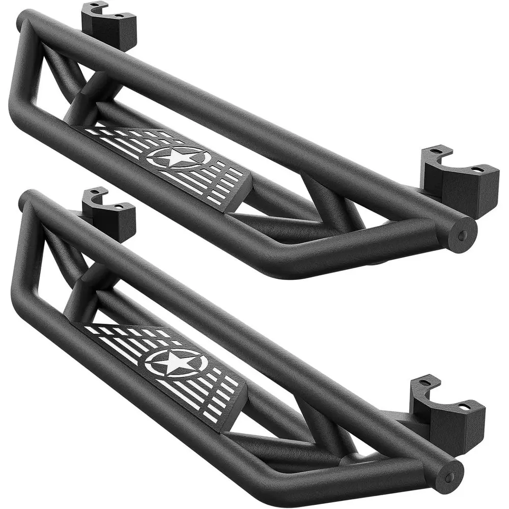 

for Jeep JK Running Boards Drop Side Steps Compatible with 2007-2018 Jeep Wrangler JK 2 Doors, Heavy-Duty Steel Nerf Bars Step P