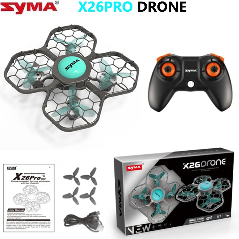 SYMA X26 PRO RC Drone Intelligent Obstacle Avoidance 360-degree All-round 3D Roll Mini Quadcopter X26 PRO Children's Toy Gift