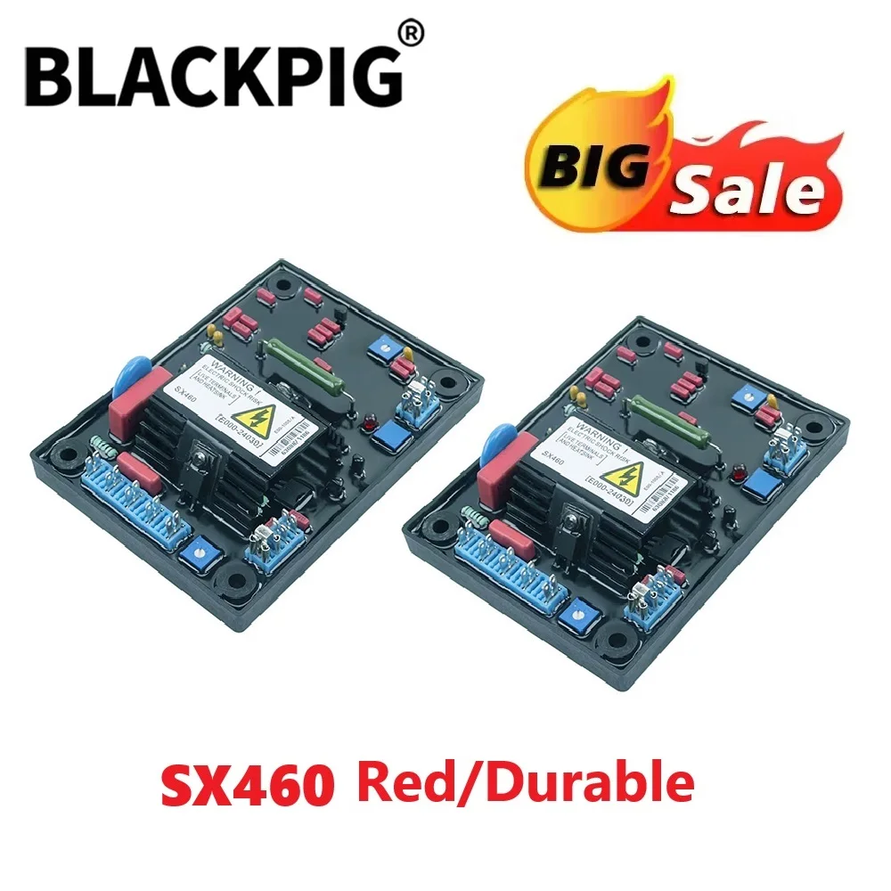 Condensador Rojo de Alta Calidad SX460 AVR, Regulador Automático de Voltaje para Generador, Estabilizador de 100KW, Módulo de Ajuste de Alternador
