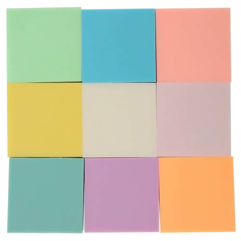 

9pcs Multicolor Rubber Stamp Carving Block Square Soft Rubber Stamp Durable Easy to Carve DIY Hand Stamps