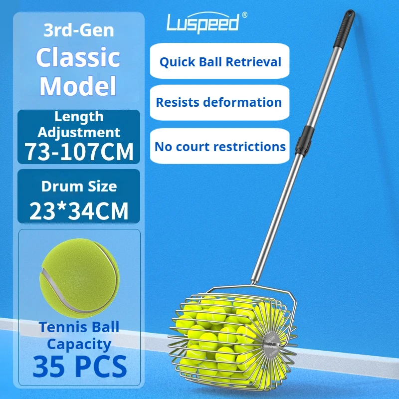 Luspeed Tennisball-Sammler der Dritten Generation, Ausziehbarer Ballsammler, Erhöhte Kapazität, Einfaches Aufsammeln von Bällen, Schnelles Aufheben von Bällen – Detail 11