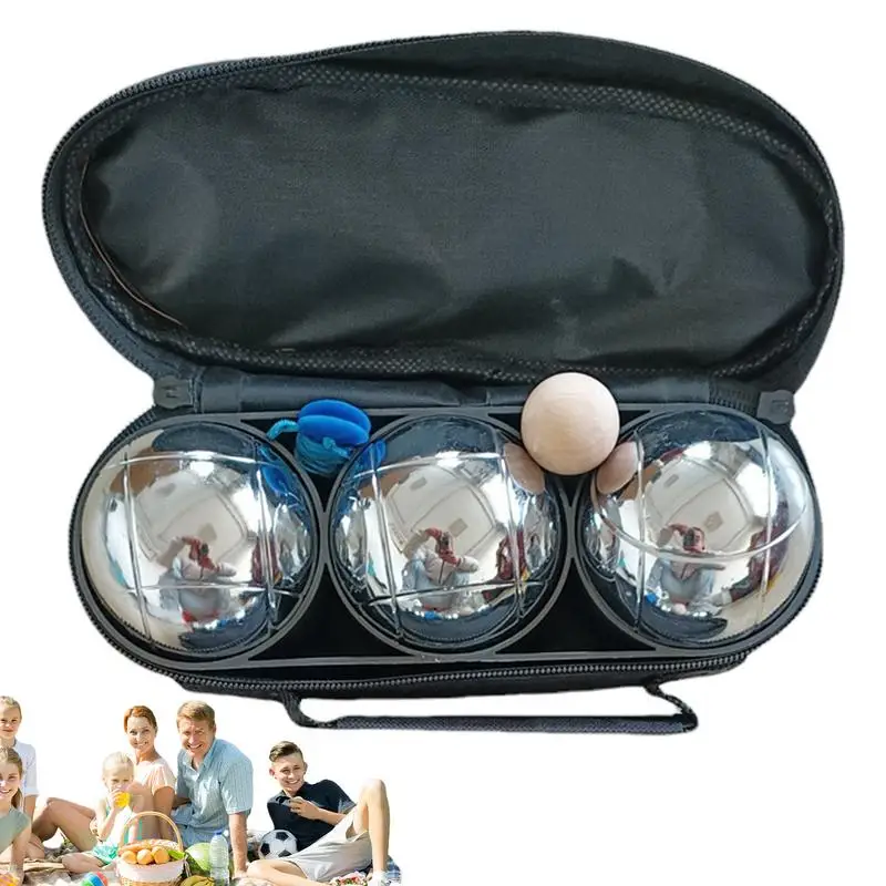 Boules Game Set Reflective Engraved Metal Bocce Ball Petanque Easy To Identify Outdoor Games Elegant Petanque Boule For Picnic