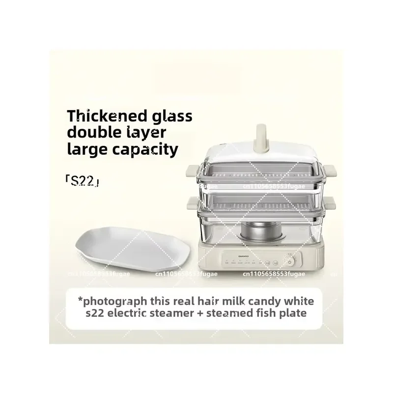 Glass Electric Steamer for Multi-Functional Reservation Three-Layer Steaming Integrated Stainless Steel Steam Box Large