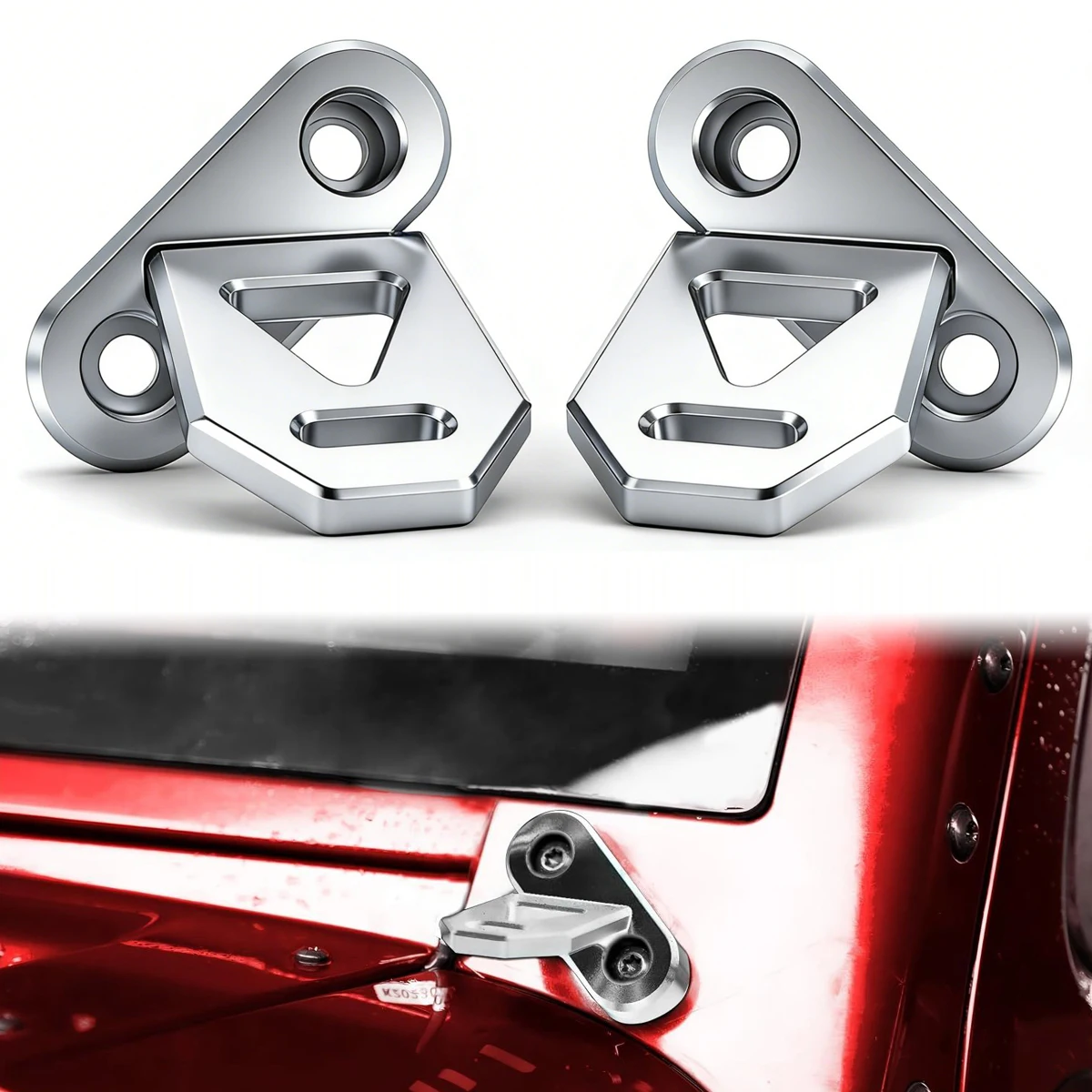 2pcs Silver A-pillar Mounting Bracket compatible with Jeep Wrangler JK JKU 2007-2017 for Off-Road LED Pod Lights Work Lights