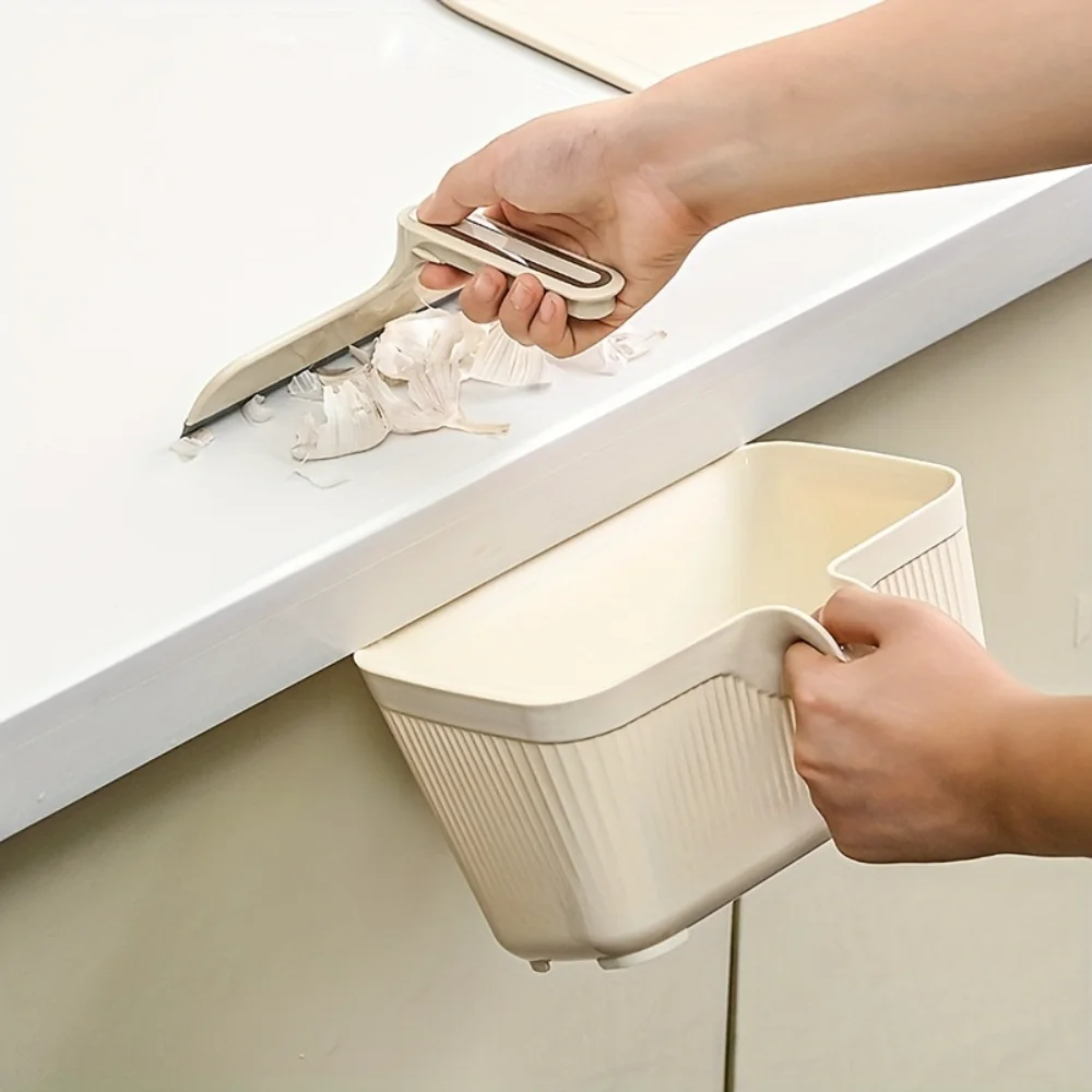 Мини-мусорный бак с ручкой, настольный мусорный бак, компактный контейнер для мусора для очистки закусок - парикмахерская машина не требуется электричество