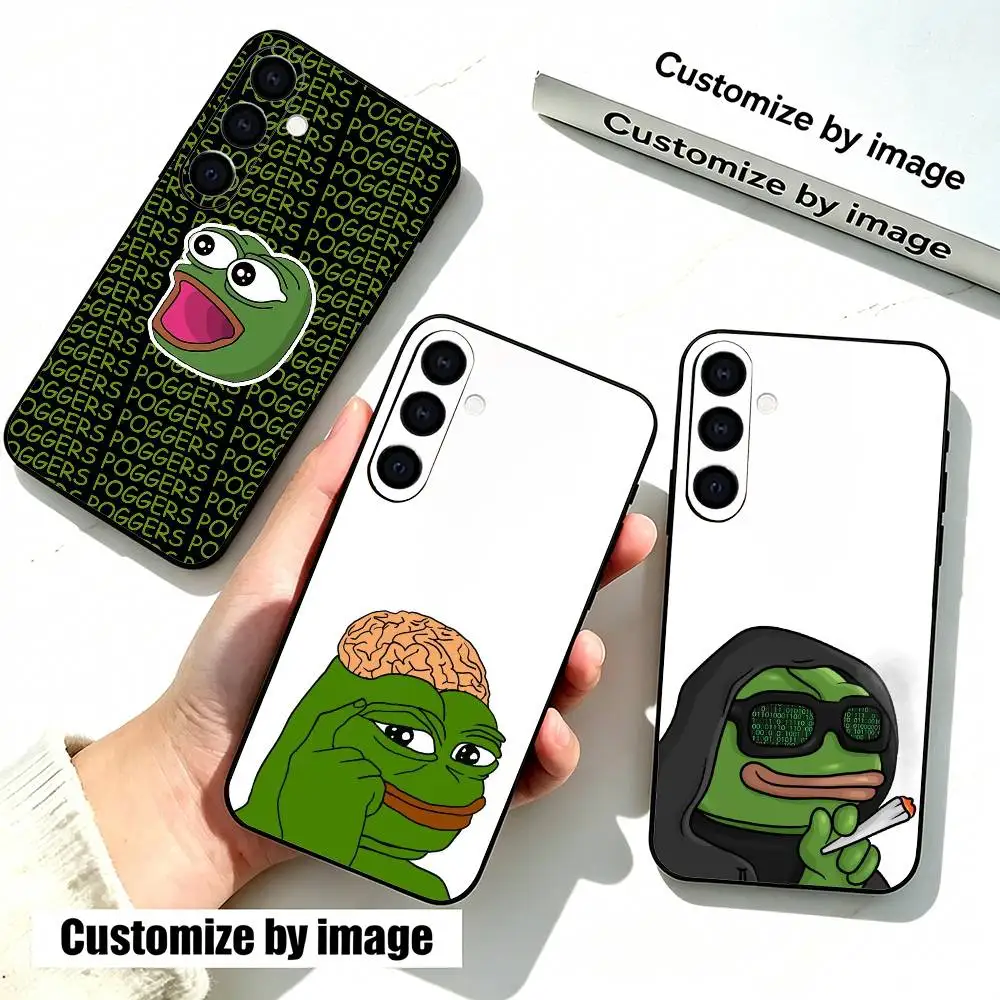 Sad Frog pepe M-meme Frog Funny   Phone Case For Samsung Galaxy A73,A72,A71,A70,A53,A52,A51,Soft Silicone Black Cover