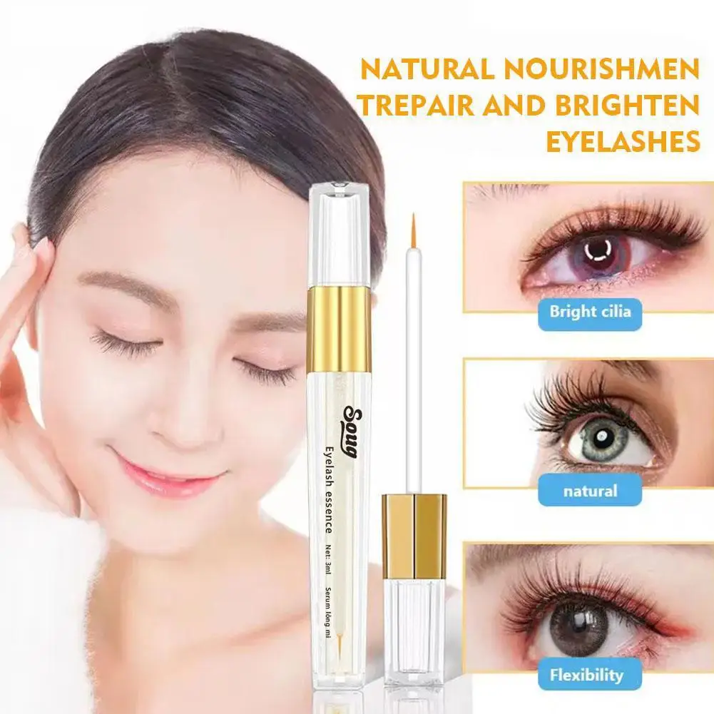 Soug Eyelash Enhancer Seven Days Eyelash Fast Growth Solution Thicken Eyelashes Natural Curl Enlarge Eyes Eyelash Eyebrow Serum