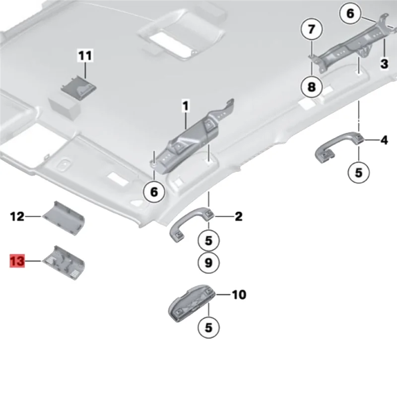 51448036236   Auto Leselicht Abdeckung Rahmen für BMW X1 E84 3' E91 2005-2015 Schiebedach Dach Lampe Schalter Kappe trim 51447117586