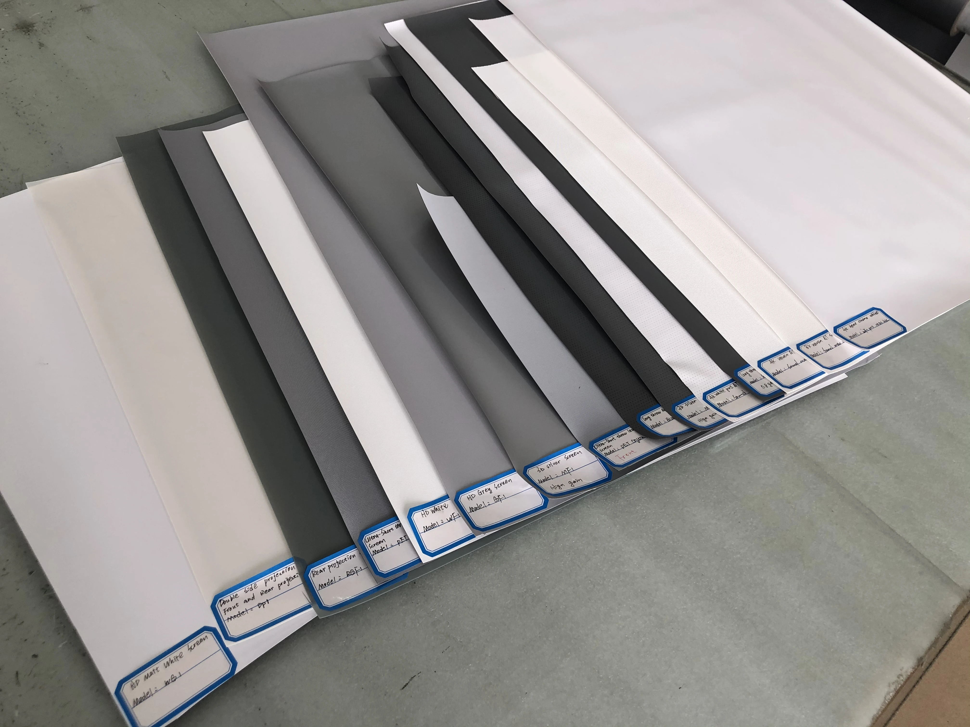 OEM/ODM Projection Screen Factory Material Sample, Customized Projector Screen for Home Cinema