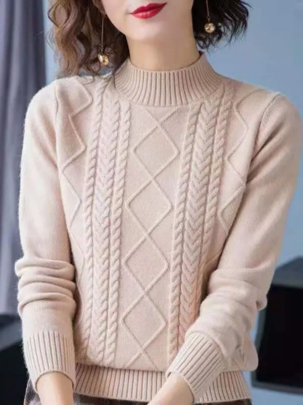 Women's Thick Knit Pullover Autumn Winter Sweater